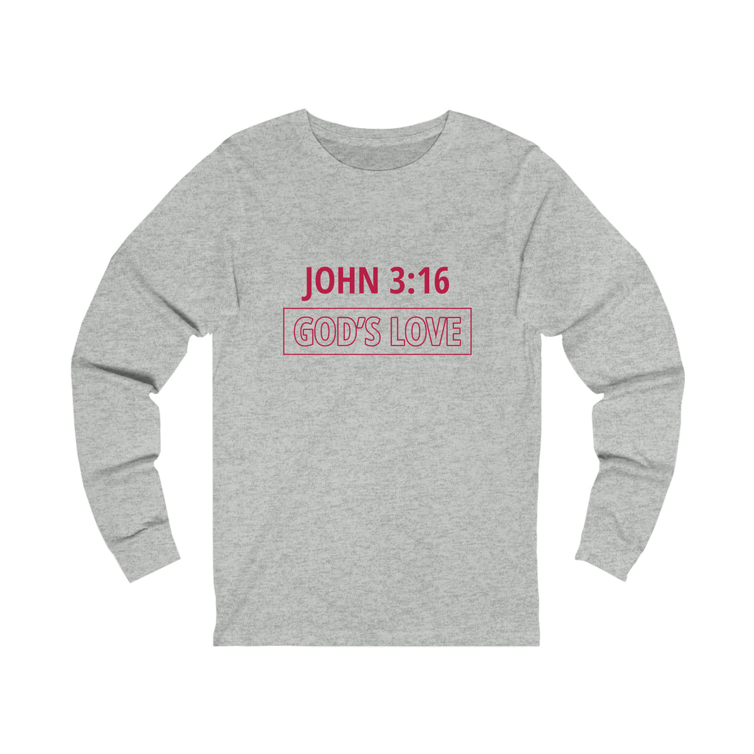 Inspiration - Life Verse John 3:16 - Unisex Long-Sleeved Tee