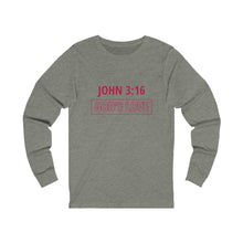Load image into Gallery viewer, Inspiration - Life Verse John 3:16 - Unisex Long-Sleeved Tee

