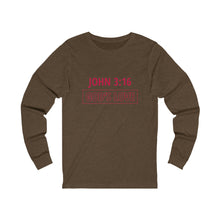 Load image into Gallery viewer, Inspiration - Life Verse John 3:16 - Unisex Long-Sleeved Tee

