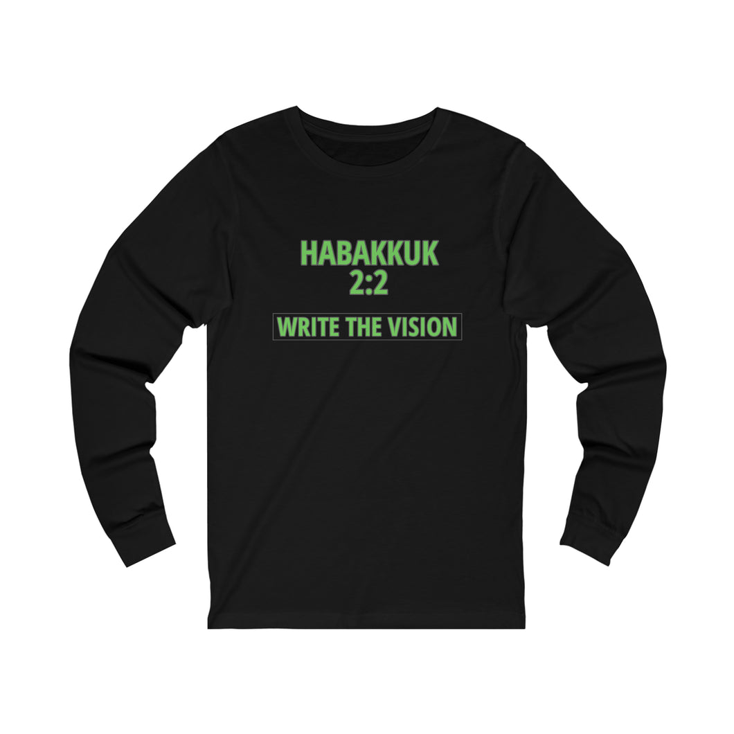 Inspiration - Life Verse - Habakkuk 2:2 - Unisex Long-Sleeved T-Shirt