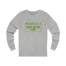 Load image into Gallery viewer, Inspiration - Life Verse Proverbs 3:5-6 - Unisex Long-Sleeved Tee
