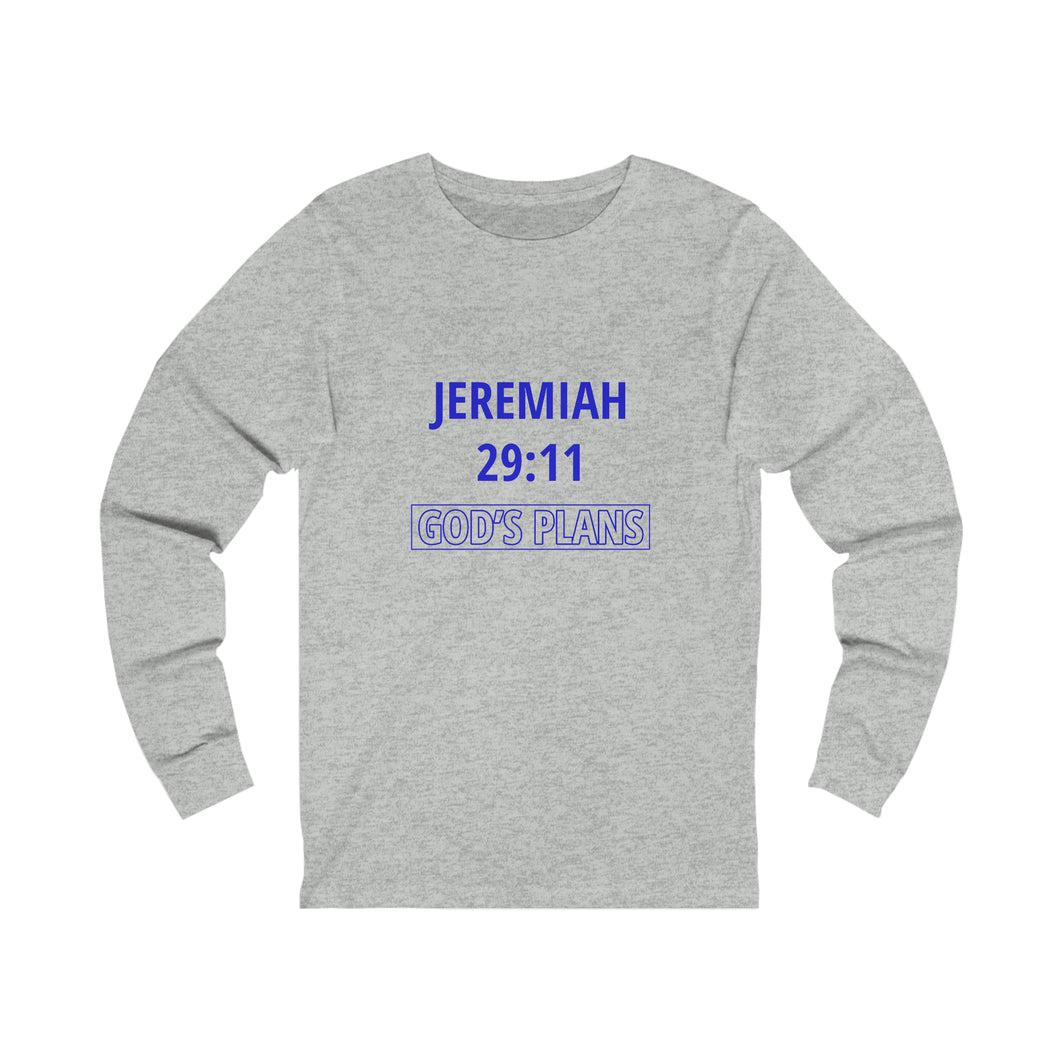 Inspiration - Life Verse Jeremiah 29:11 - Unisex Long-Sleeved Tee