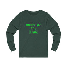 Load image into Gallery viewer, Inspiration - Life Verse Philippians 4:13 - Unisex Long-Sleeved Tee
