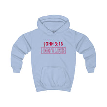 Load image into Gallery viewer, Inspiration - John 3:16 - Kids&#39; Hooded Sweatshirt
