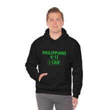 Load image into Gallery viewer, Inspiration - Philippians 4:13 - Unisex Hooded Sweatshirt
