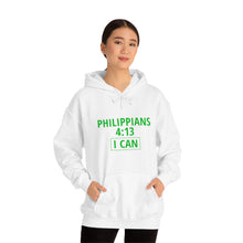 Load image into Gallery viewer, Inspiration - Philippians 4:13 - Unisex Hooded Sweatshirt
