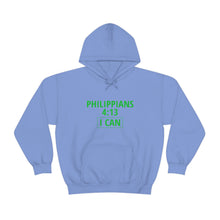 Load image into Gallery viewer, Inspiration - Philippians 4:13 - Unisex Hooded Sweatshirt
