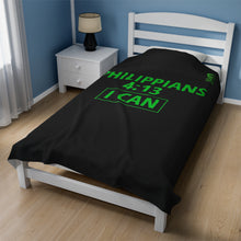 Load image into Gallery viewer, Inspiration - Philippians 4:13 - Velveteen Blanket
